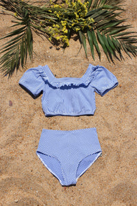 LILA+LEV deckchair stripe swimsuit