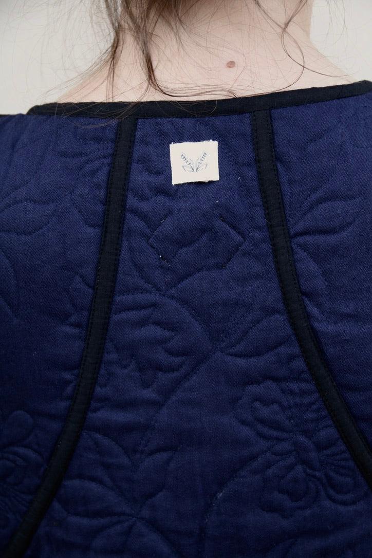 reversible quilted jacket with bandana cashmere print