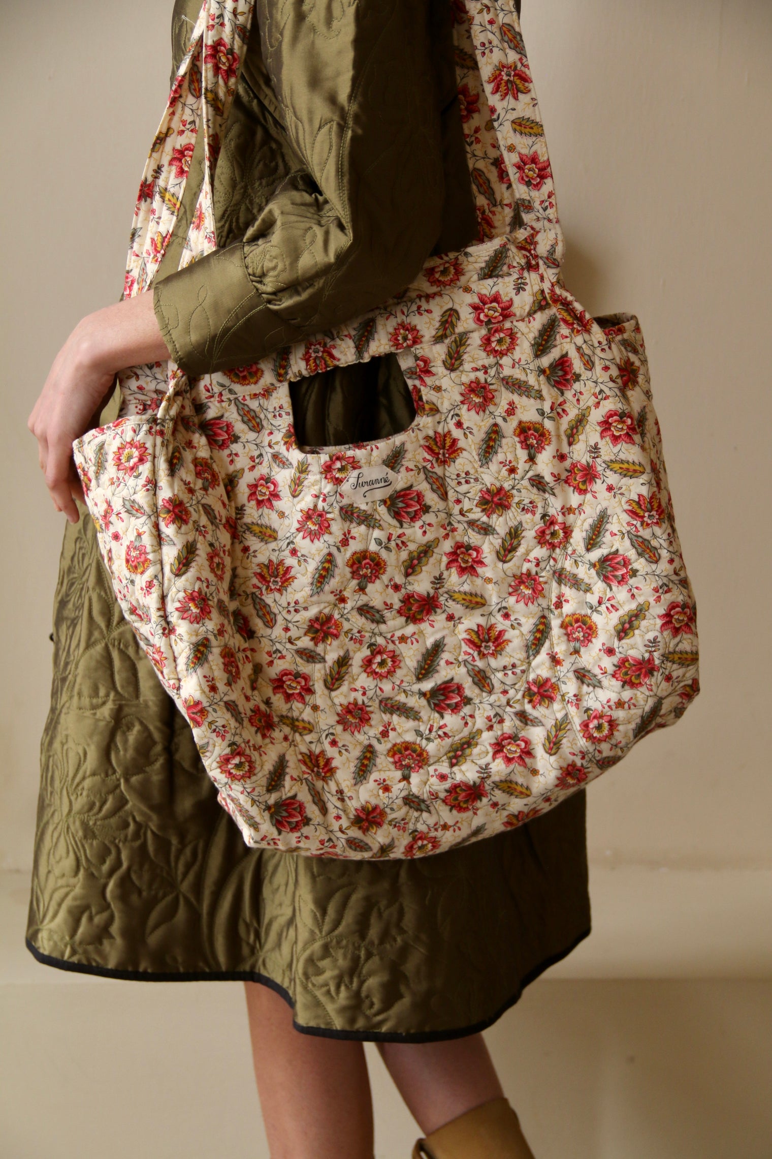 Quilted floral "Aline" bag