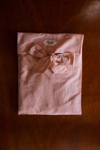 nude pink blouse with embroidered sailor collar