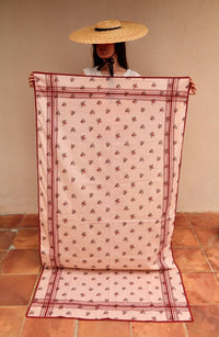 pink floral garden pareo