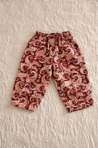 pantalon matelassé cashemere burgundy