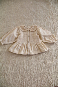 blouse velours cotelé ivoire