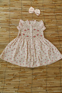 Tunique Rosa bloom et sa barrette noeud (EXCLUSIVE bonjour e.shop) main