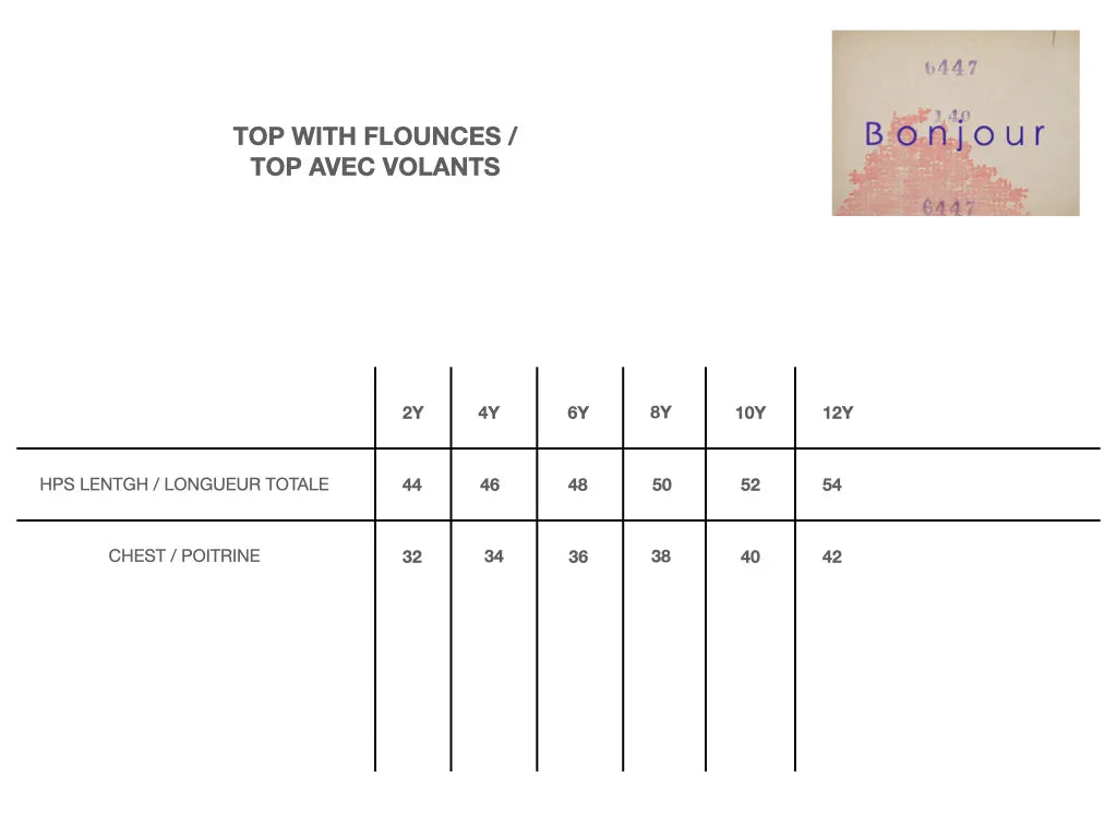 Top à volants rainbow check